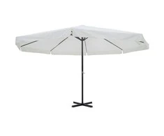 Skėtis nuo saulės, baltos spalvos, 500cm, aliuminis