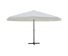 Skėtis nuo saulės, baltos spalvos, 500cm, aliuminis