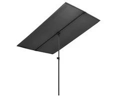 Sodo skėtis nuo saulės su aliuminio stulpu, antracito, 2x1,5m