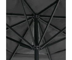 Sodo skėtis nuo saulės su aliuminio stulpu, antracito, 600cm