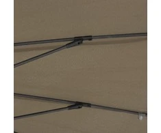 Lauko skėtis nuo saulės su aliuminio stulpu, taupe, 270cm