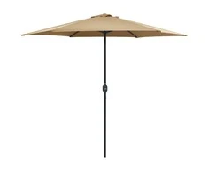 Sodo skėtis nuo saulės su aliuminio stulpu, taupe, 270x246cm