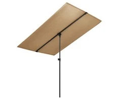 Sodo skėtis nuo saulės su aliuminio stulpu, taupe, 2x1,5m