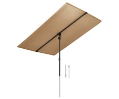 Sodo skėtis nuo saulės su aliuminio stulpu, taupe, 180x110cm