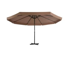 Lauko skėtis nuo saulės su aliuminio stulpu, taupe, 500 cm
