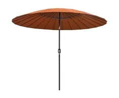 Lauko skėtis nuo saulės su aliuminio stulpu, terakota, 270cm