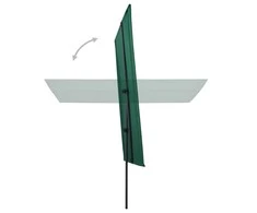 Sodo skėtis nuo saulės su aliuminio stulpu, žalias, 2x1,5m