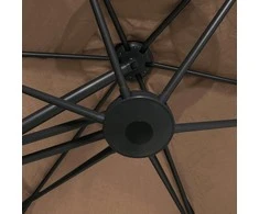 Sodo skėtis nuo saulės su plieniniu stulpu, taupe, 300cm