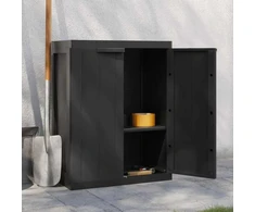 Lauko spintelė daiktams, juodos spalvos, 65x37x85cm, PP