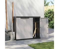 Lauko spintelė daiktams, pilkos/juodos spalvos, 97x37x85cm, PP