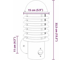 Lauko šviestuvai su jutikliais, 2vnt., juodi, plienas