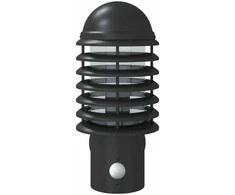 Lauko šviestuvai su jutikliais, 2vnt., juodi, plienas