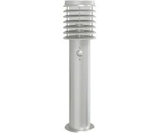 Lauko šviestuvai su jutikliu, 3vnt., sidabriniai, 60cm, plienas