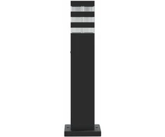 Lauko šviestuvas, 3vnt., juodas, 50cm, aliuminis