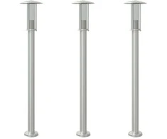 Lauko šviestuvas, 3vnt., sidabrinė, 100cm, nerūdijantis plienas