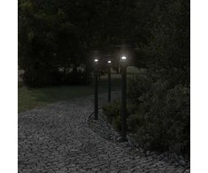 Lauko šviestuvas, juodos spalvos, 100cm, nerūdijantis plienas