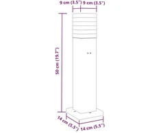 Lauko šviestuvas su išvedimu, juodas, 50cm, aliuminis