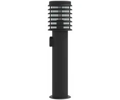 Lauko šviestuvas su išvedimu, juodas, 60cm, plienas
