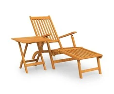 Sofa Lauko terasos kėdė su pakoja ir staliuku, akacijos masyvas