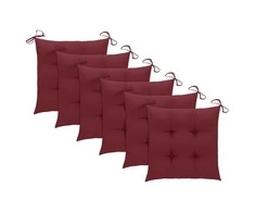 Lauko valgomojo kėdės su pagalvėlėmis, 6vnt., akacija