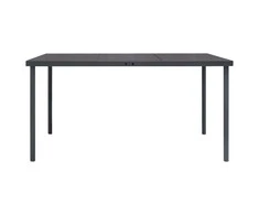 Lauko valgomojo stalas, antracito, 150x90x74cm, plienas