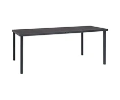 Lauko valgomojo stalas, antracito, 190x90x74cm, plienas