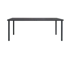 Lauko valgomojo stalas, antracito, 190x90x74cm, plienas