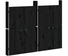 Lauko virtuvės durelės, 2vnt., juodos, 50x9x82cm, pušis