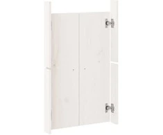 Lauko virtuvės durelės, baltos, 50x9x82cm, pušies masyvas