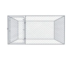 Lauko voljeras šunims, 2x2x1m, galvanizuotas plienas
