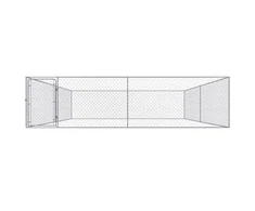 Lauko voljeras šunims, 4x4x1m, galvanizuotas plienas