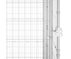 Lauko voljeras šunims, galvanizuotas plienas, 12,1m²