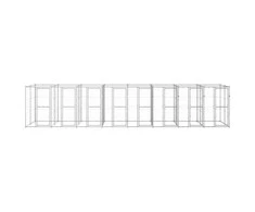 Lauko voljeras šunims, galvanizuotas plienas, 19,36m²