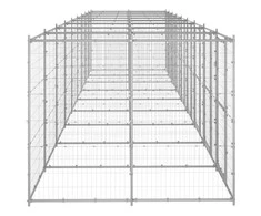 Lauko voljeras šunims, galvanizuotas plienas, 21,78m²