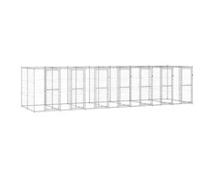 Lauko voljeras šunims, galvanizuotas plienas, 16,94m²