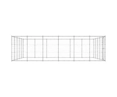 Lauko voljeras šunims, galvanizuotas plienas, 36,3m²