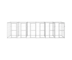 Lauko voljeras šunims, galvanizuotas plienas, 14,52m²