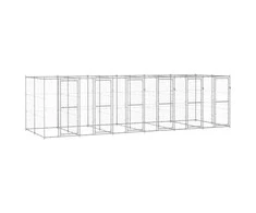 Lauko voljeras šunims, galvanizuotas plienas, 14,52m²
