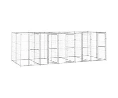 Lauko voljeras šunims, galvanizuotas plienas, 12,1m²