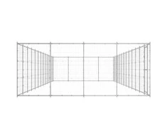 Lauko voljeras šunims, galvanizuotas plienas, 53,24m²
