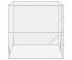 Lauko voljeras šunims, sidabrinis, 2x2x2m, plienas