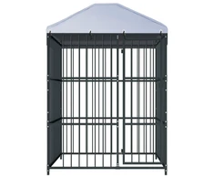 Lauko voljeras šunims su stogu, 150x150x210cm