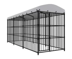 Lauko voljeras šunims su stogu, 450x150x210cm