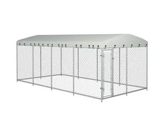 Lauko voljeras šunims su stogu, 7,6x3,8x2,3m