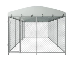 Lauko voljeras šunims su stogu, 7,6x3,8x2,3m