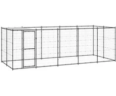 Lauko voljeras šunims su stogu, plienas, 12,1m²