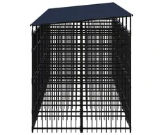 Lauko voljeras šunims su stogu, plienas, 11,06m²