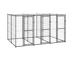 Lauko voljeras šunims su stogu, plienas, 7,26m²