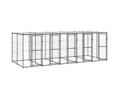 Lauko voljeras šunims su stogu, plienas, 12,1m²