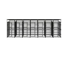 Lauko voljeras šunims su stogu, plienas, 12,9m²